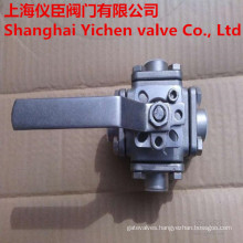 Manual Operation Four Ways Thread Ball Valve